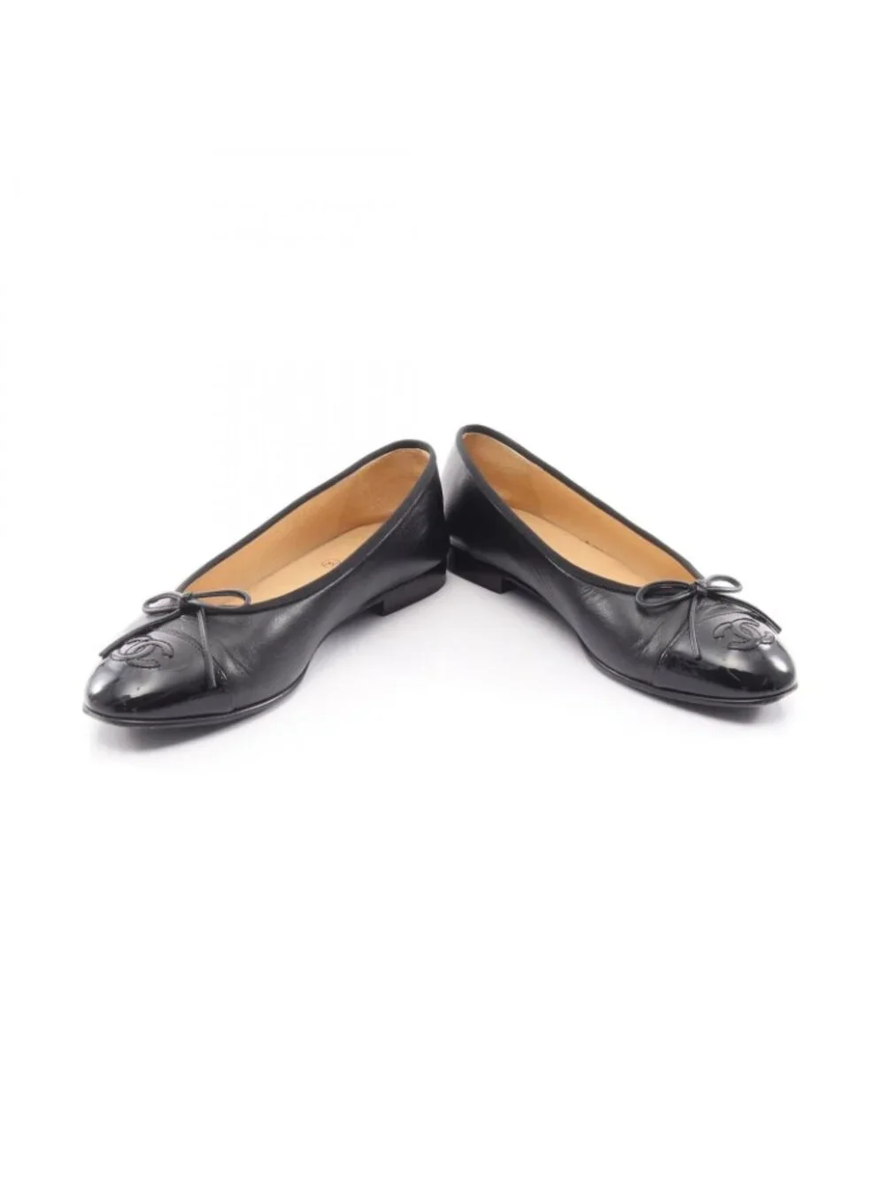 Chanel Pumps Ballerina Leather Patent Flat